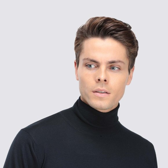 DAMAT Navy Turtleneck Knitwear - Picture 1 of 3
